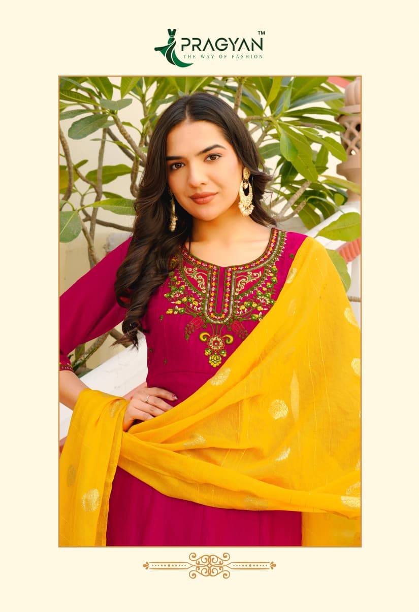 SAMRIDDHI VOL 4 by Pragyan 4001 To 4008 Series Beautiful Fancy Stylish Colourful casual wear Premium Vichitra Dresses At Wholesale Price